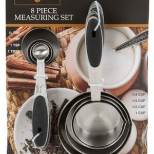 Bombay Silver Measuring Set with Black Accents